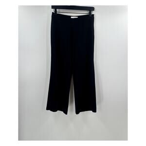 JUST FEMALE Amber Black Wide Leg High Rise Split Hem Pant Size Extra Small